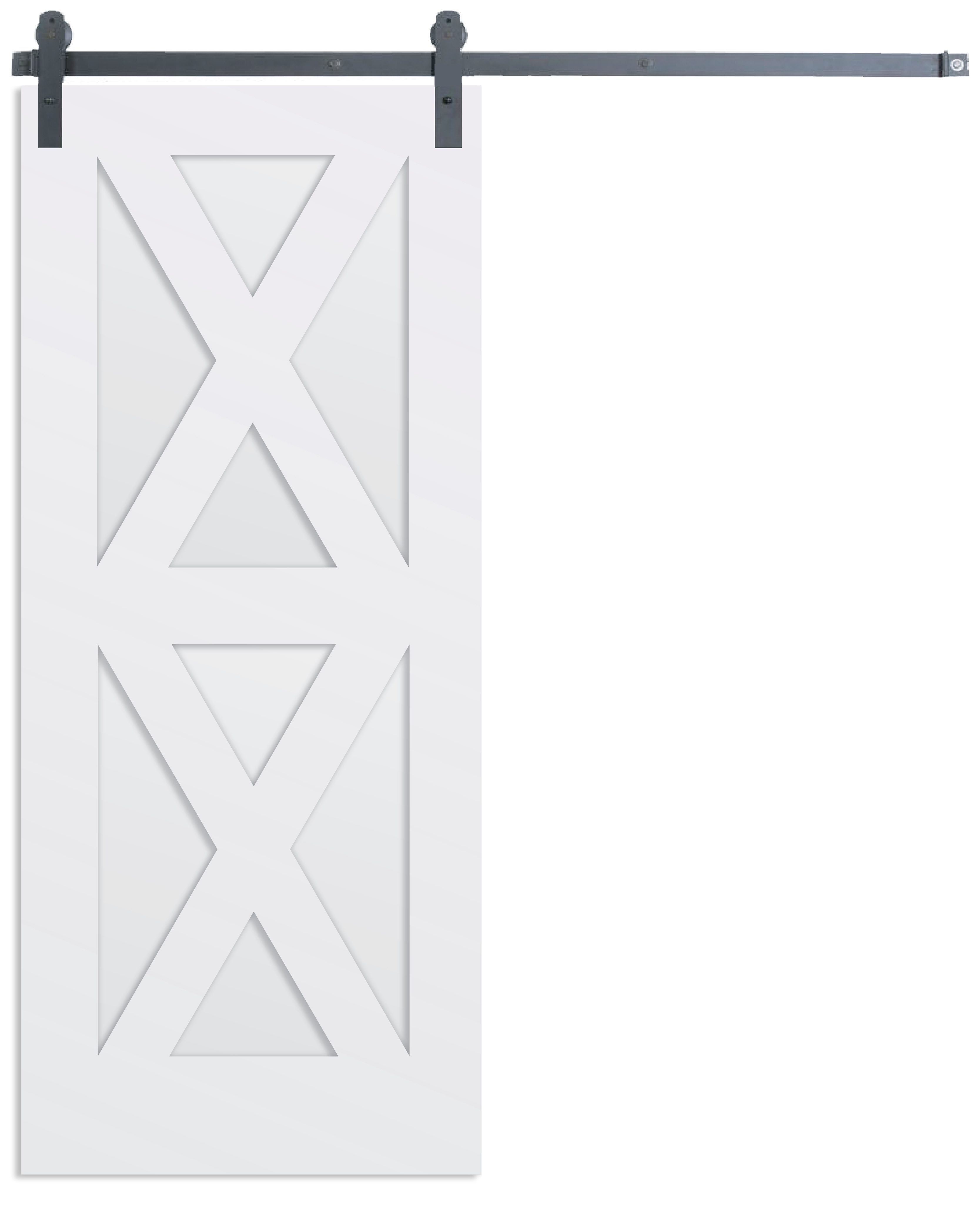 Contemporary Double X Barn Door Rustica